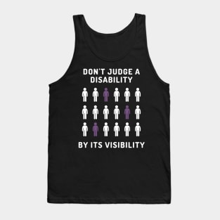 Disability Visibility White Text Tank Top